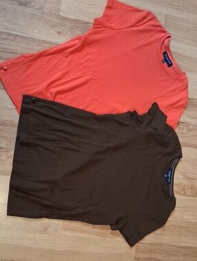 Jones New York Short Sleeve Tees in Coral and Chocolate
